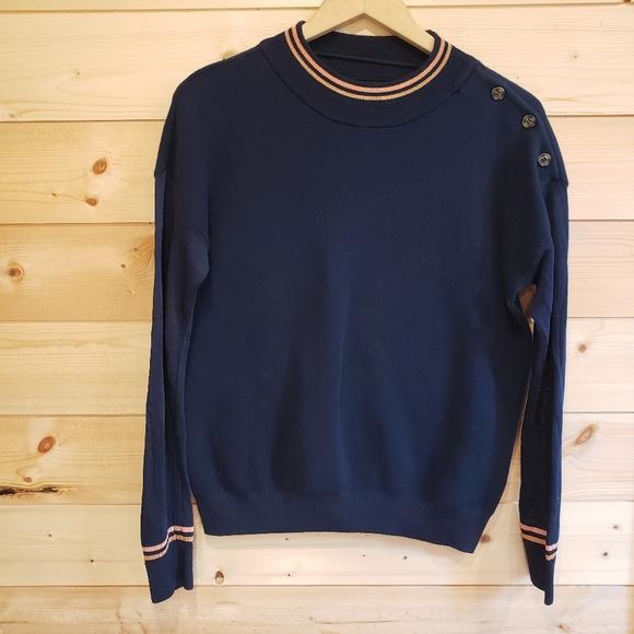 Navy Crew Neck Sweater - Picture 3 of 8